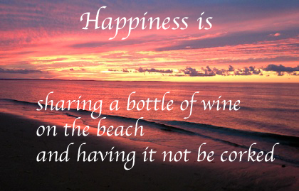 sunset wine beach
